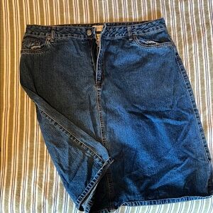 High Waisted Denim Skirt